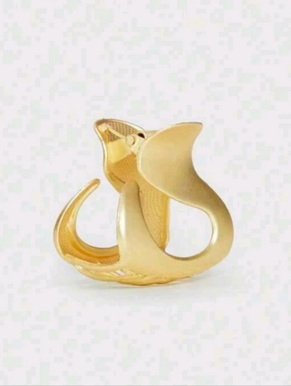NEW! Gold Sculptural Hair Clip for Women - Elegant Metal Ponytail Clamp